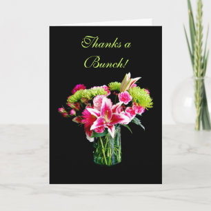 Thanks a Bunch, Stargazer Lily Bouquet Thank You Card