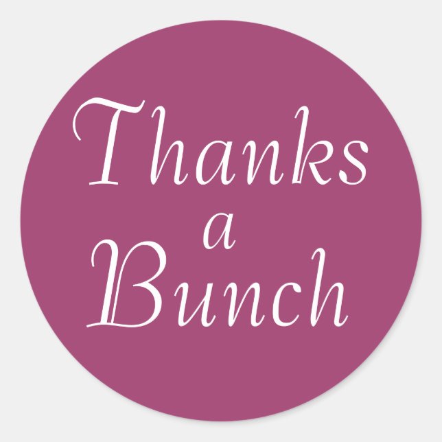 Thanks a Bunch Stickers (Front)