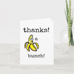 Thanks a Bunch, Thank You Card, Funny Card