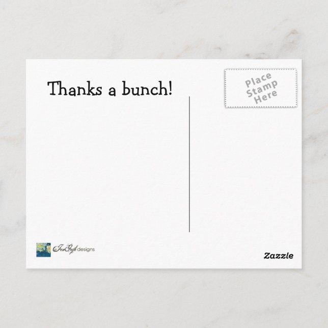 Thanks a Bunch--Thank You Postcard (Back)