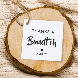 Thanks A Bundt'ch Gift Tag, Bundt Cake Tag, Kraft Favour Tags