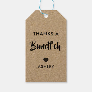 Thanks A Bundt'ch Gift Tag, Bundt Cake Tag, Kraft Gift Tags