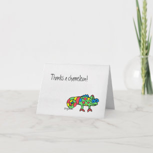 Thanks a Chameleon Thank You Note Cards
