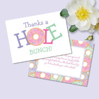Thanks a Hole Bunch Doughnut Birthday Thank You Ca