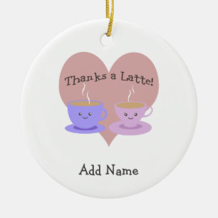 Thanks a Latte Ceramic Tree Decoration