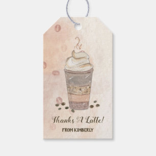 Thanks a Latte Coffee Gift Tags