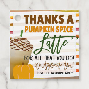 Thanks A Latte Gift Tag