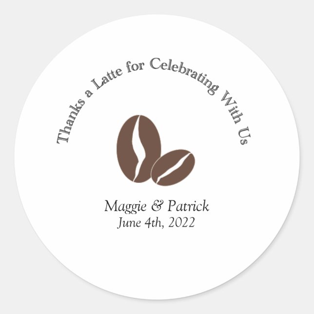 Thanks a Latte Sticker (Front)