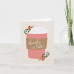 Thanks a Latte Thank You Card<br><div class="desc">Vector paper coffee cup design that says "Thanks a Latte" by Shelby Allison that can be personalised with your text.</div>