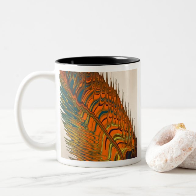 Thanks a latte! Two-Tone coffee mug (With Donut)