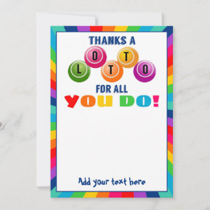 thanks a Lotto for all you do volunteer gift card