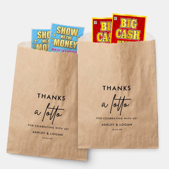 Thanks A Lotto Wedding Scratchers Favour Bags (Creator Uploaded)