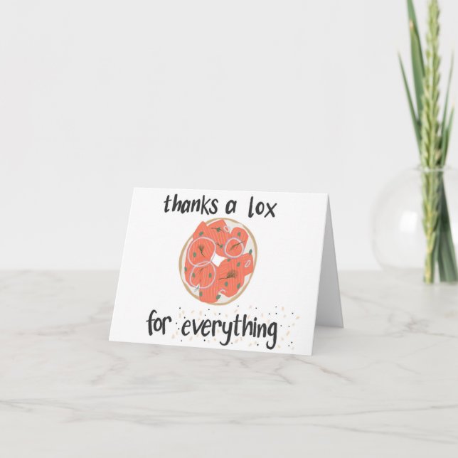 Thanks A Lox, 4x6, Greeting Card (Front)