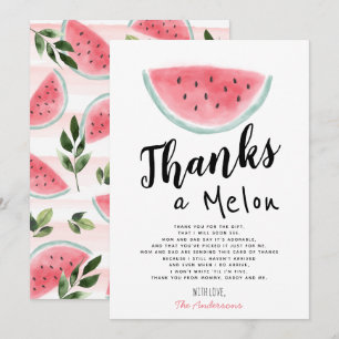 Thanks a Melon Baby Shower Thank You Card