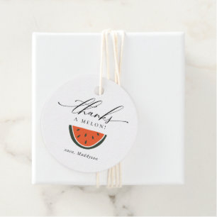 Thanks a Melon Birthday Favour Tags