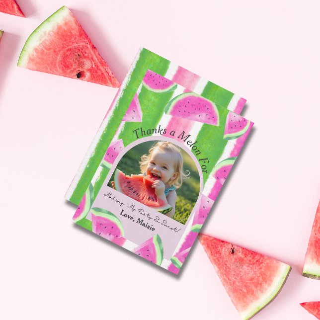 Thanks a Melon Flat Thank You Card (Thanks a Melon Flat Thank You Card)