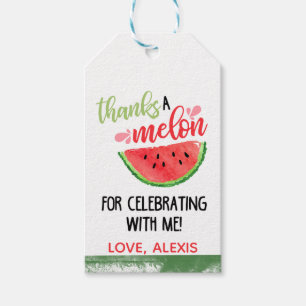 Thanks a Melon for Celebrating Favour Tag - Red