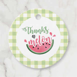 Thanks a Melon  Watermelon First Birthday Favour Tags