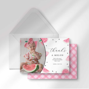 Thanks A Melon Watermelon Photo Thank You Card