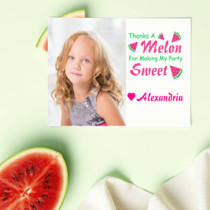 Thanks A Melon Watermelon Thank You Card