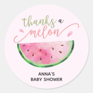 Thanks a Melon Watermelon thank you sticker