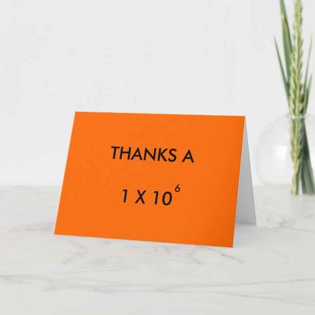 THANKS A MILLION - thank-you card (Front)
