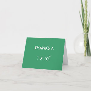 THANKS A MILLION - thank-you card