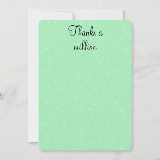 Thanks A Million Thank You Card (Front)