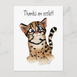 Thanks an Ocelot Postcard