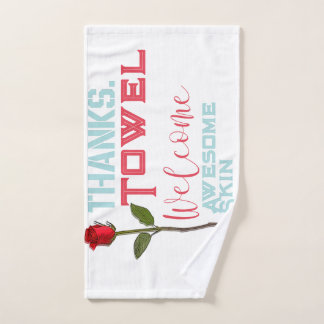 Thanks and Welcome Hand Towel