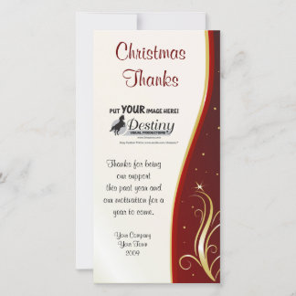 Thanks at Christmas Company Logo Card