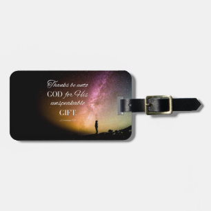 Thanks be unto God - 2 Cor. 9:15 Luggage Tag