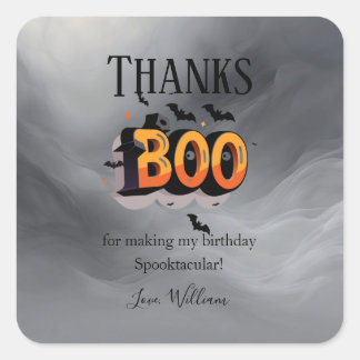 Thanks BOO for a Spooktacular Birthday Square Sticker