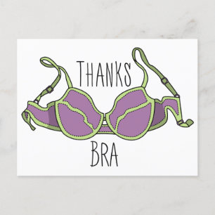 Thanks Bra Postcard