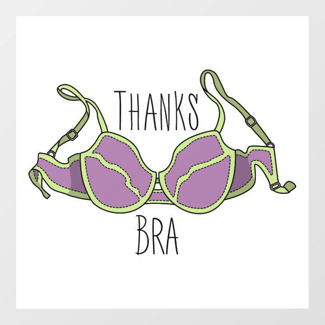 Thanks Bra Window Cling (Sheet)