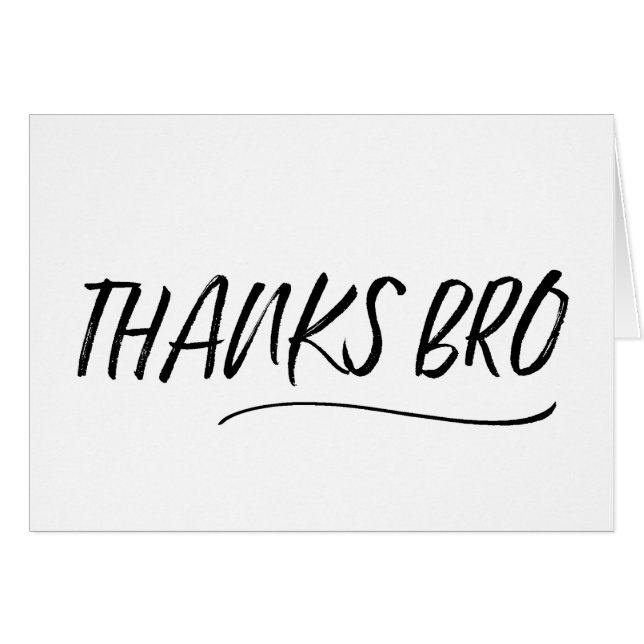 Thanks Bro Wedding Thank You Card (Front Horizontal)
