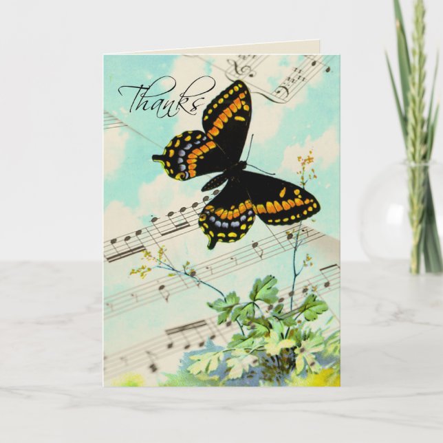 Thanks Butterfly and Music Notes (Front)