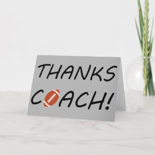 Thanks Coach! Football Coach Thank You Card