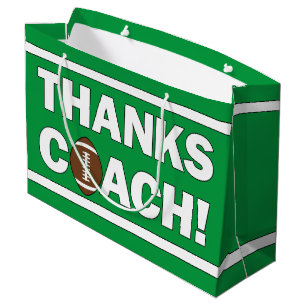 THANKS COACH! Football Coach's Team Sports Large Gift Bag