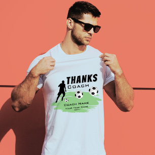 Thanks Coach Football Soccer Player Thank you  T-Shirt