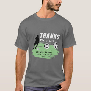 Thanks Coach Football Soccer Player Thank you  T-Shirt