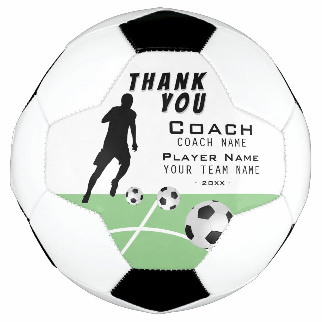 Thanks Coach Soccer Player Thank you  Football (Front)