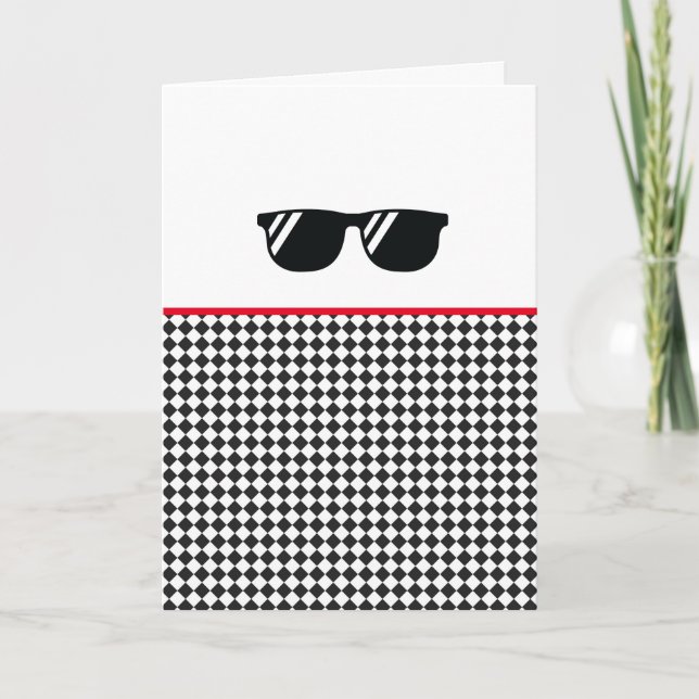 Thanks Coach Sunglasses Varsity Sports Chequered Card (Front)