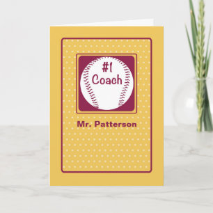 Thanks Coach, Thanks Number 1 Thank You Card