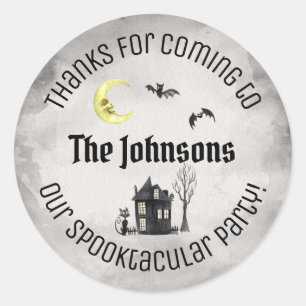 Thanks Coming Spooktacular Halloween Party Favour Classic Round Sticker