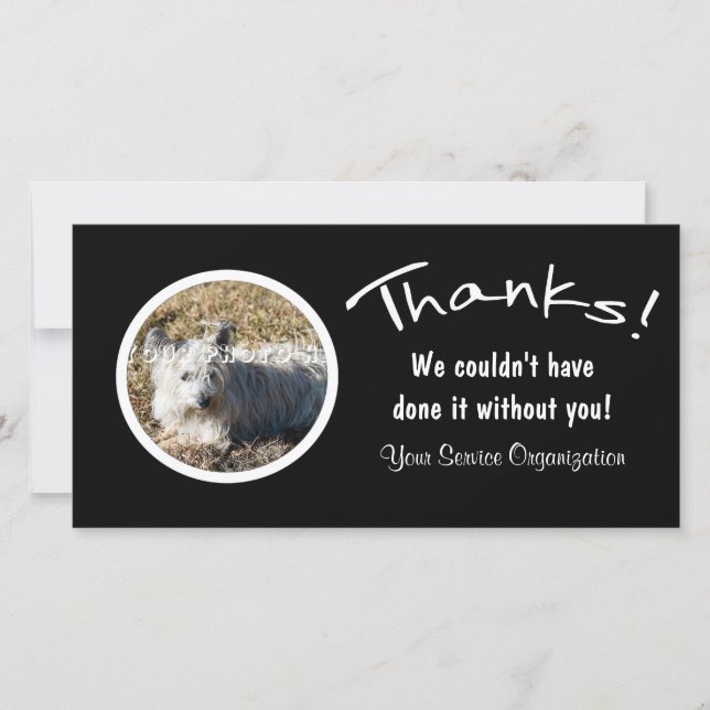 Thanks! Custom Photo Thank You (Front)