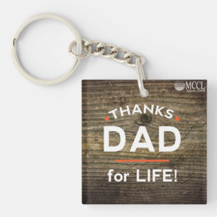 Thanks Dad for Life keychain