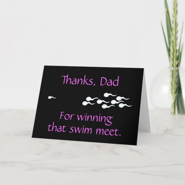 Thanks, Dad...For Winning That Swim Meet Thank You Card (Front)