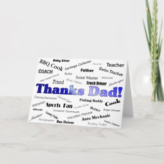 Thanks Dad! Thank You Card