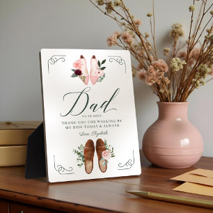Thanks Dad   Walking by My Side Watercolor Shoes Plaque